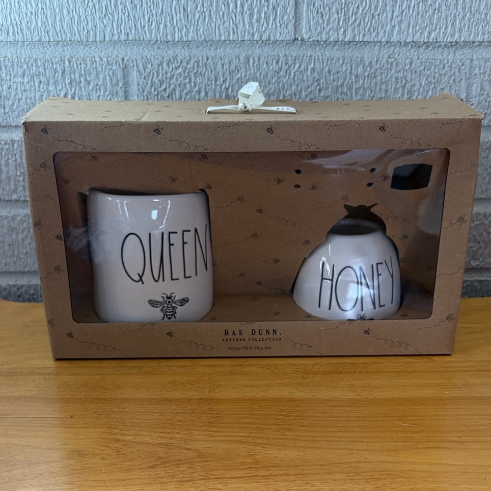 Rae Dunn Queen Mug and Honey Pot Gift Set NIB - Picture 2 of 9